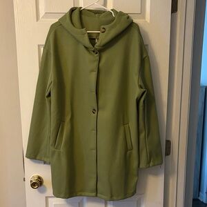 Olive Green Hooded Women's Coat